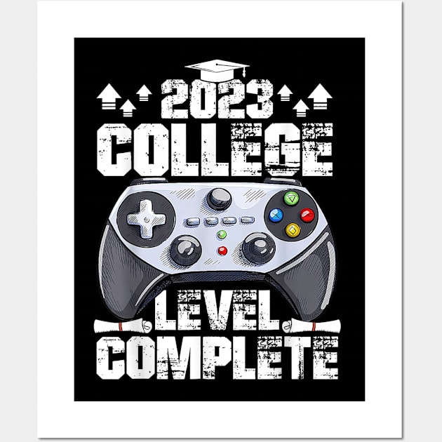 College Level Complete Video Game Gamer Men Graduation Wall Art by SmilArt